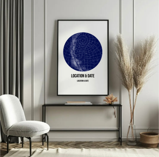 Framed Star Map